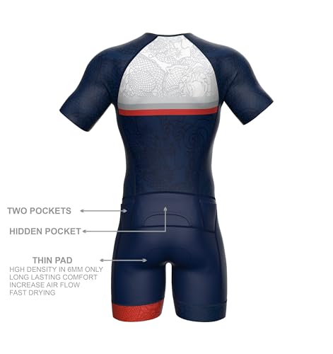 Mens Elite Short Sleeve Triathlon Suit - Performance Skinsuit