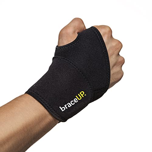 Adjustable Wrist Wrap for Men & Women - Carpal Tunnel Brace - Black