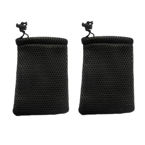 Nylon Mesh Drawstring Bags - Small Storage Pouches, 6 Pack