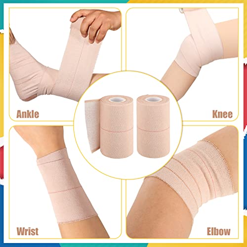 BBTO Elastic Adhesive Bandage Tape - 4 Rolls, 4 Inch Wide, 5 Yards Each