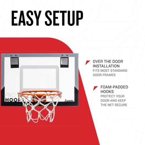 Over The Door Mini Basketball Hoop - 17.75" x 12" - Black/Gray