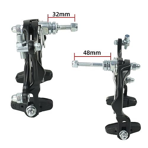 CYSKY Front & Rear C-Type Bike Brakes Calipers Kit, Includes Cables & Levers – Black