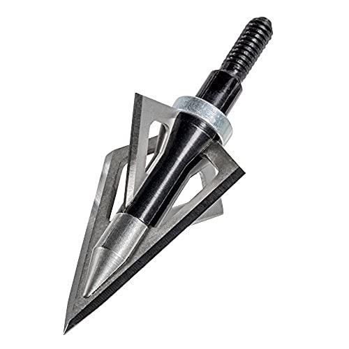 Wasp SharpShooter 100 Grain Fixed Broadhead for Bowhunting - 4-Blade Contact Design