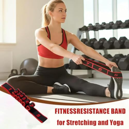 Fitness Resistance Bands with Handles for Stretching - Rose Pink