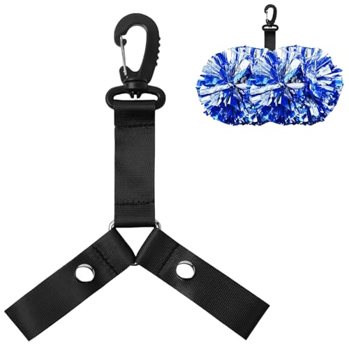 Pom Pom Holder for Backpacks - Snap Closure Hanger for Cheerleaders