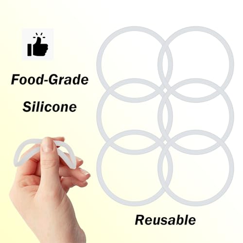 6 Pcs Replacement Silicone Gaskets for Owala FreeSip Bottles - Clear