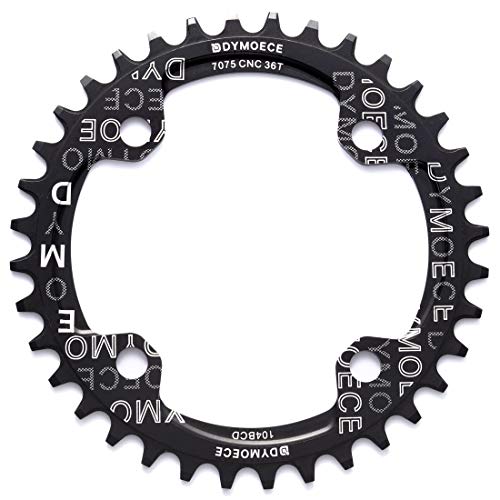 104BCD Round Bike Chainring 36T - Black, 9/10/11 Speed MTB