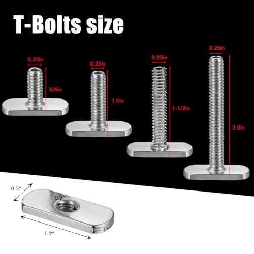 Stainless Steel Kayak Knob Nuts - 0.75" Track Screws & Bolts