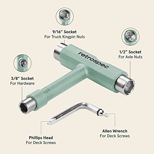 Multi-Function Portable Skate Tool with 2-in-1 Wrench - Matcha