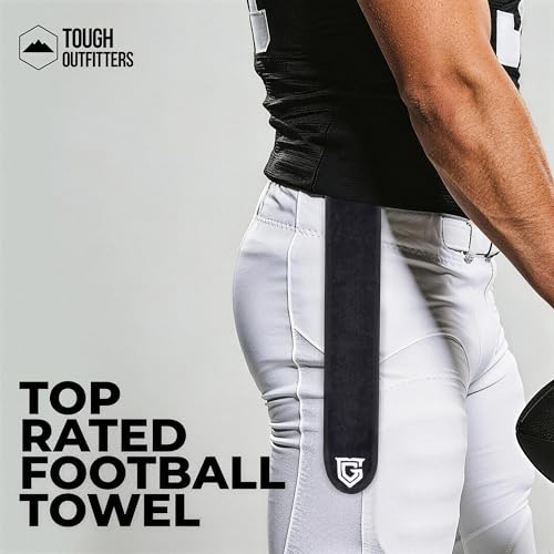 Football Streamer Towel - Lightweight Microfiber, Black