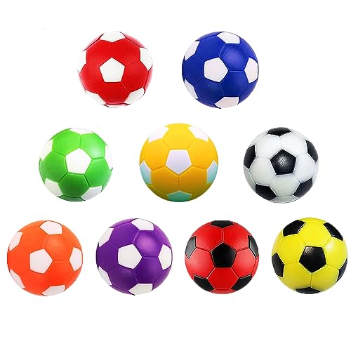 Foosball Table Balls - 1.42 Inch, 9PCS Mixed Colors Set