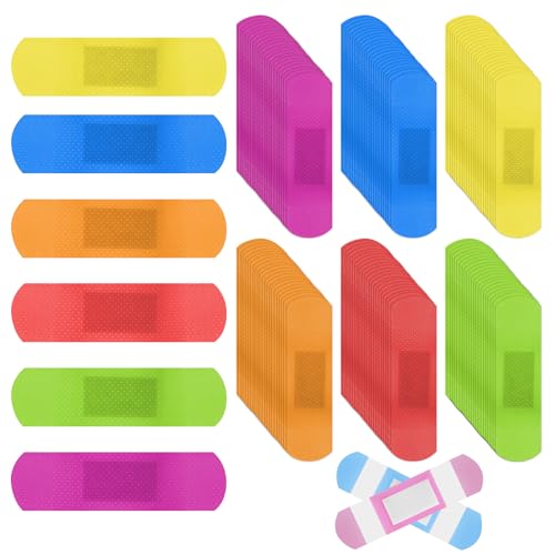120 Pcs Waterproof Kids Bandages - 6 Color Strips
