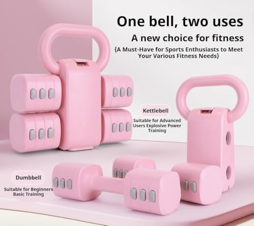 WZYXKRYN 2-in-1 Adjustable Dumbbell Set - Yellow, 4-Level Weights for Home Gym