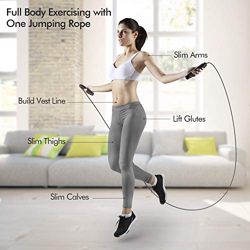 Adjustable Tangle-Free Jump Rope with Foam Handles for Fitness