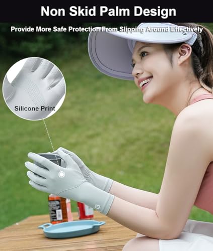 UV Protection Gloves for Women - Breathable Touchscreen - Medium Pink