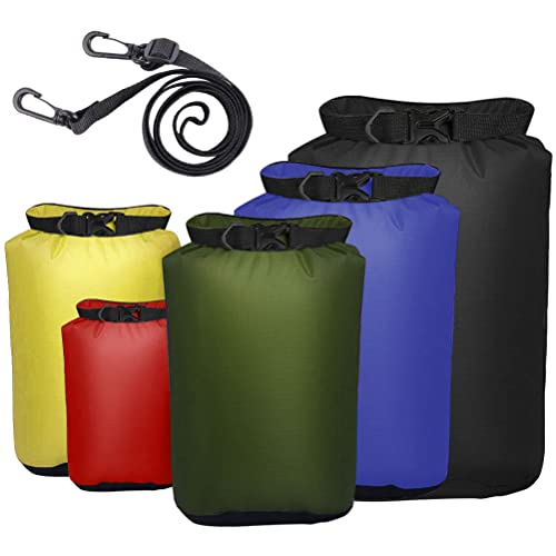Waterproof Dry Bag Set 5 Pack - Multicolor Waterproof Storage Bags for Travel Camping