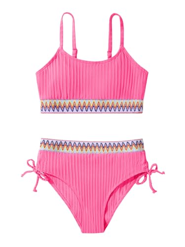 Girls Swimsuits Teen Two Piece Bathing Suit High Waist Bikini Set