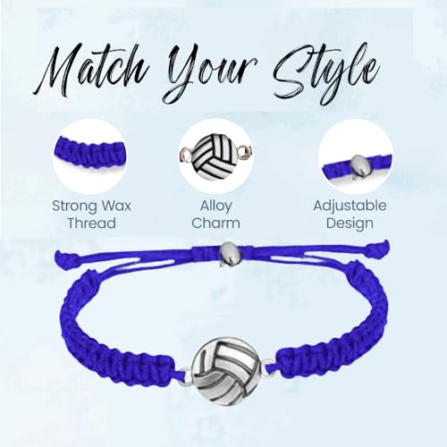 Volleyball Charm Bracelet - Adjustable Friendship Gift for Players