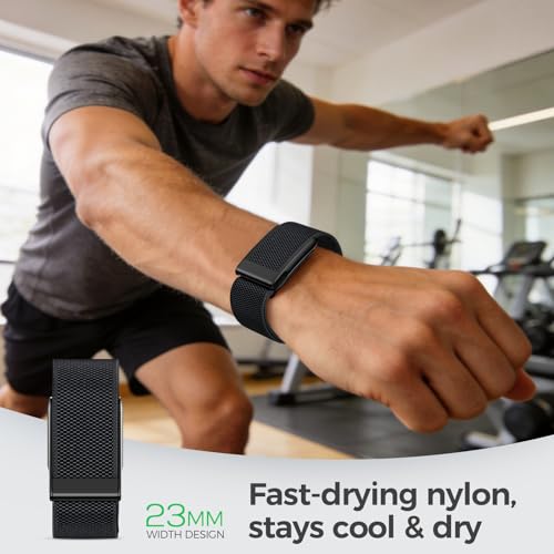 Nylon Sport Band for WHOOP 5.0, One, Peak & Life - 3 Pack Black/Graphite/Dune