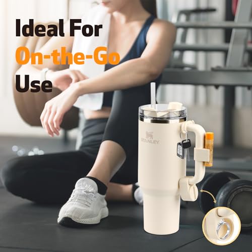 40oz Tumbler Accessory Set - Key Holder, Jewelry & Chapstick Holder - Cream