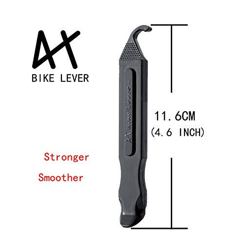 Bicycle Tire Levers - Ultra Strong PC Plastic Tool Set of 4 - Black