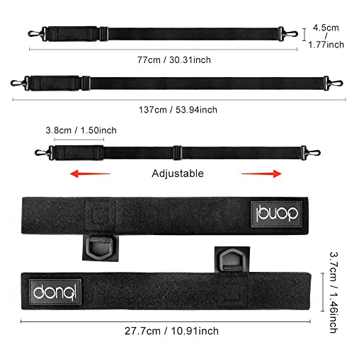 Adjustable Fishing Rod Carrier Shoulder Strap - Black