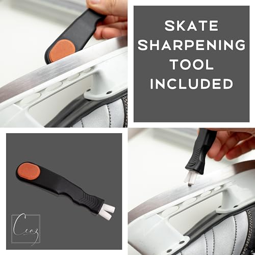 Ceaz Hockey Equipment Drying Rack with Skate Sharpening Tool & Clips