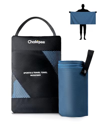 Quick Dry Microfiber Towel - Ultra Compact Navy Blue 48''x24''