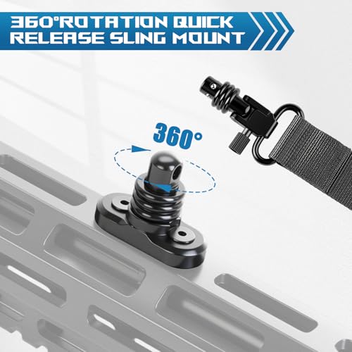 QD Sling Swivel Stud for Mount, Heavy Duty Steel Quick Detach with