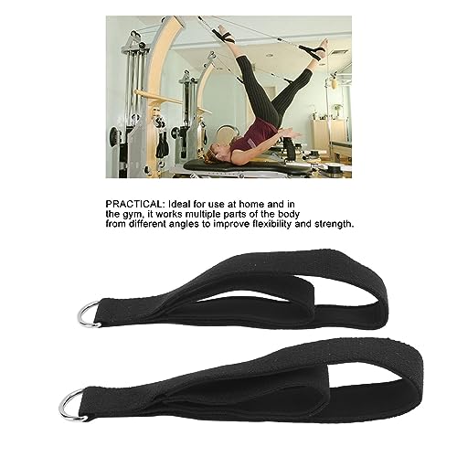 Adjustable D Ring Pilates Straps - Anti-Slip Double Loop for Home Gym