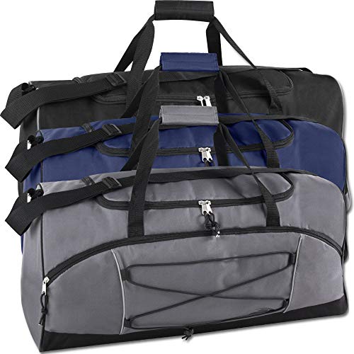 Trail Maker 60L Black Heavy Duty Large Travel Duffle Bag for Men & Women