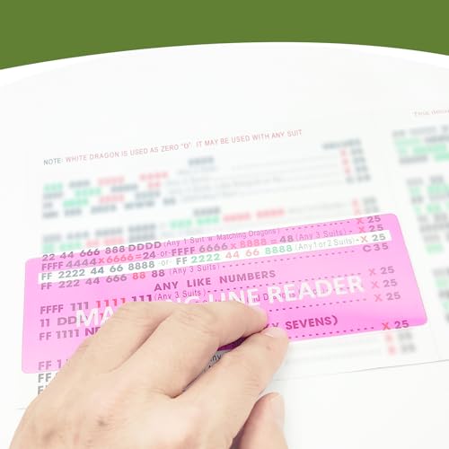 Mahjong Line Finder 4-Pack - Dark Blue Card Guide & Accessories