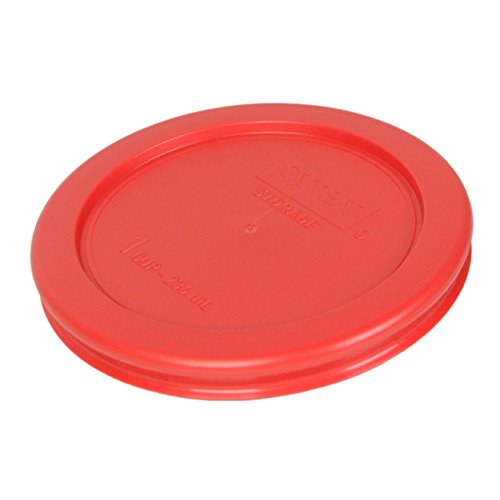 1-Cup Food Storage Lids - Red Replacement Lids (2-Pack)