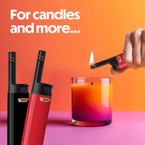 BIC EZ Reach Lighters - 6-Pack Extended-Neck Candle & Fireplace Lighters
