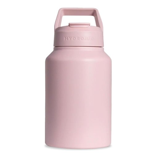 HydroJug Sport - Stainless Steel Tumbler with Straw, Vacuum Insulated, 64oz Leakproof Water Bottle, Ergonomic Design, Reusable, Dishwasher Safe, Rubber Base, Durable for Gym or Outdoors, Pink Sand