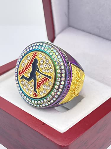 Baseball Softball Champion Ring - Assorted Colors & Gemstones