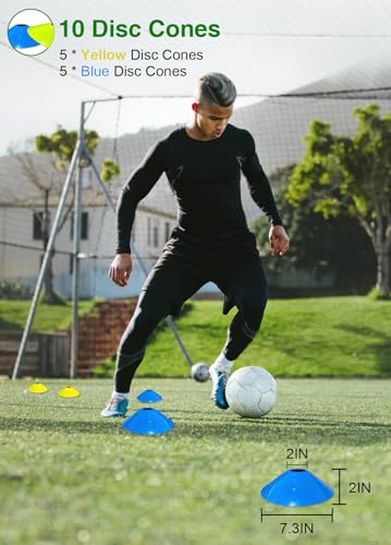 Speed Agility Training Equipment Set - 20ft Ladder, Parachute, Bands & Cones - Warm Yellow