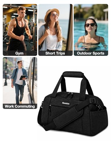 Lightweight 14-Inch Gym Bag for Men & Women - Mini Duffle with Pockets