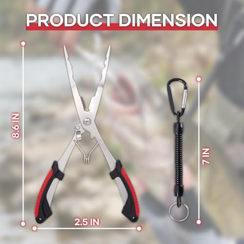 Stainless Steel Fishing Pliers with Ergonomic Handle