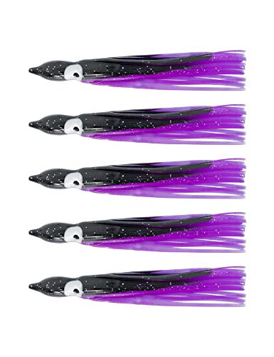 Saltwater Trolling Squid Skirts Lures - 2, 3, 5, 8, 12 Inch