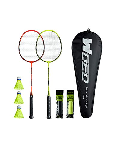 Carbon Fiber Badminton Rackets Set - 2-Pack for Backyard Fun