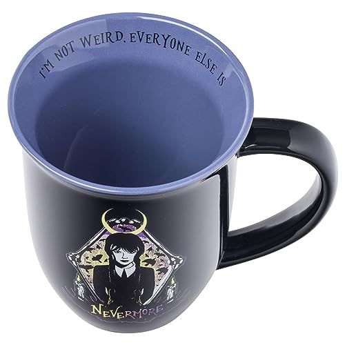 Wednesday Addams Nevermore Ceramic Mug - 16oz Wide Rim