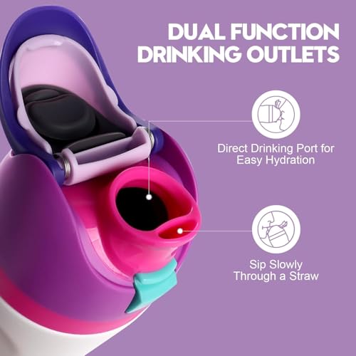 Ruzkq Purple Pink Replacement Lid for Owala 16oz-40oz Water Bottles, Leakproof & BPA-Free