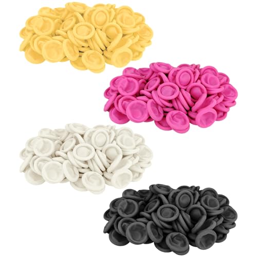 100 Pcs Disposable Latex Finger Protectors - Anti-Static Finger Cots - Pink, M
