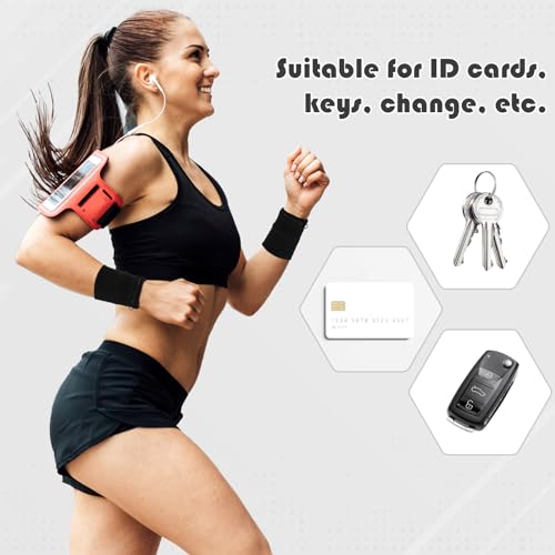 Wrist Sweatbands with Zipper - 4PCS Sports Wrist Wallets