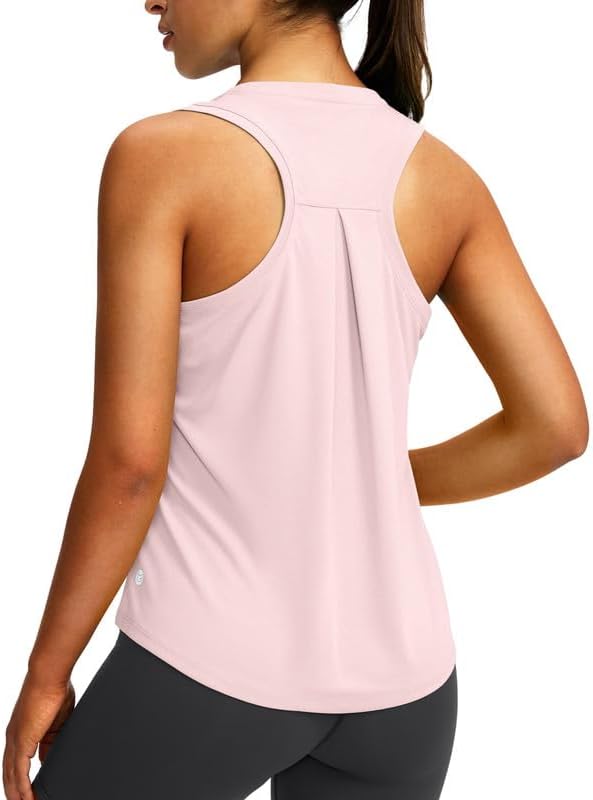 Skiennix Women's Athletic Tank Tops - Racerback Sleeveless Yoga & Running Gym Shirts | Loose Fit