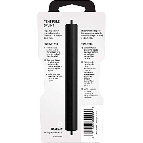 Tent Pole Splint - Aluminum Repair Sleeve for 5/8" Poles