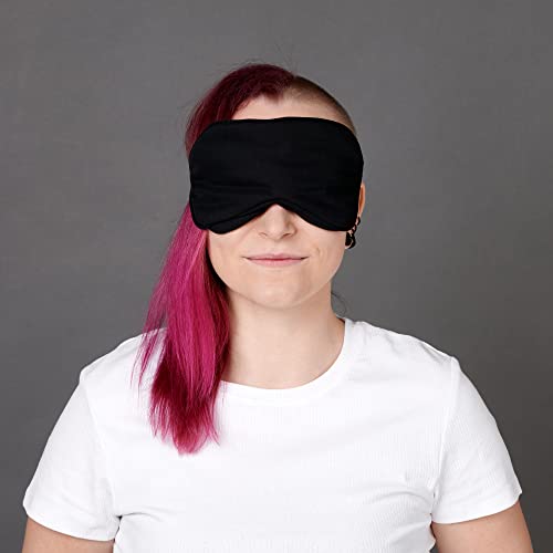 JOMO 100% Tencel Sleep Eye Mask, Black – Pack of 1, Superior Breathable Comfort