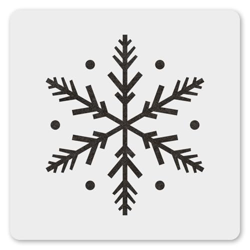 MAGJUCHE Snowflake Stencil 6 Inches, Reusable Large Stencil for Wall Painting DIY Crafts Decor