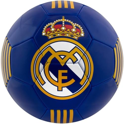 Official Real Madrid Soccer Ball - Size 5 Football - Dark Blue
